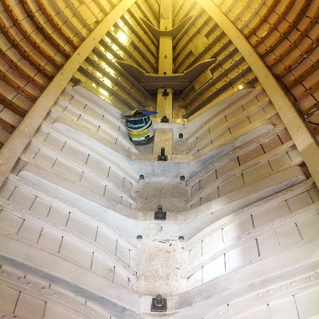 Teamac Bilge and Locker Paint During Application